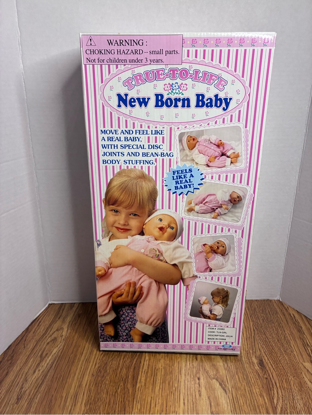 New Vintage 1998 Cititoy True To Life New Born Baby Girl Soft Body Doll 17 Inch